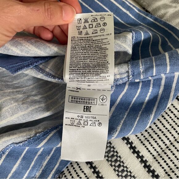 GAP Blue Knee Length Y2K Fit & Flare Sleeveless Dress sz 0 Preppy Fishermancore - Picture 11 of 16